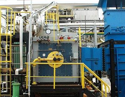 Locação de caldeira industrial para geração de vapor.